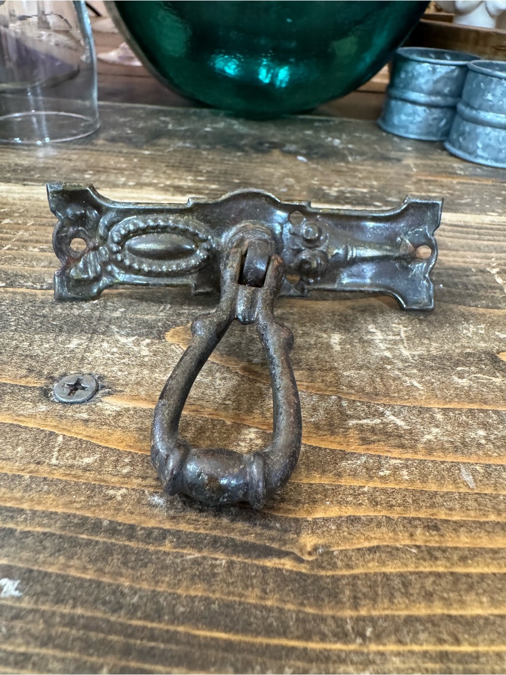 Vintage Rustic Drawer Pull—Brown